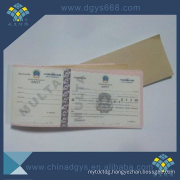 Booklet Ticket Coupon with Two Sides Printing